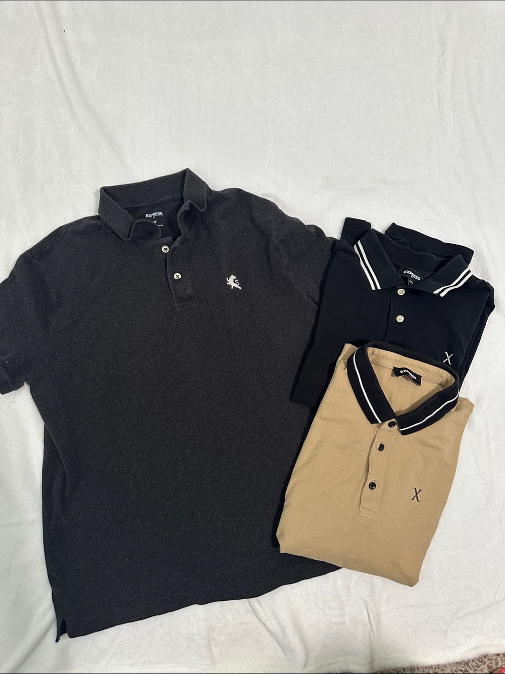 🎲 Bundle of 3 Express Polos Size M/L